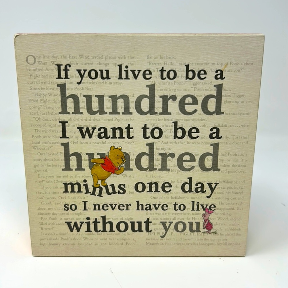 Hundred Minus One‎ Day Wood Sign
